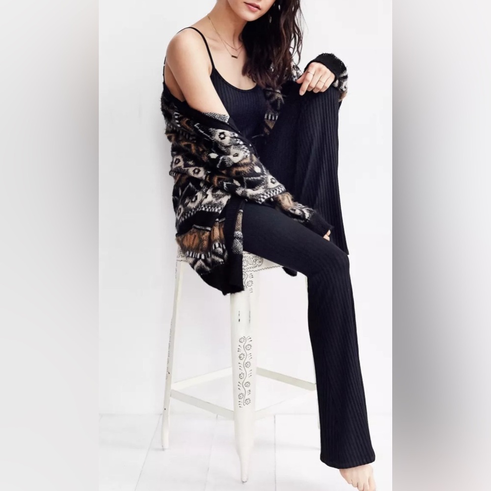 Eileen Fisher Elegant Black Ribbed Jumpsuit - Picture 3 of 5